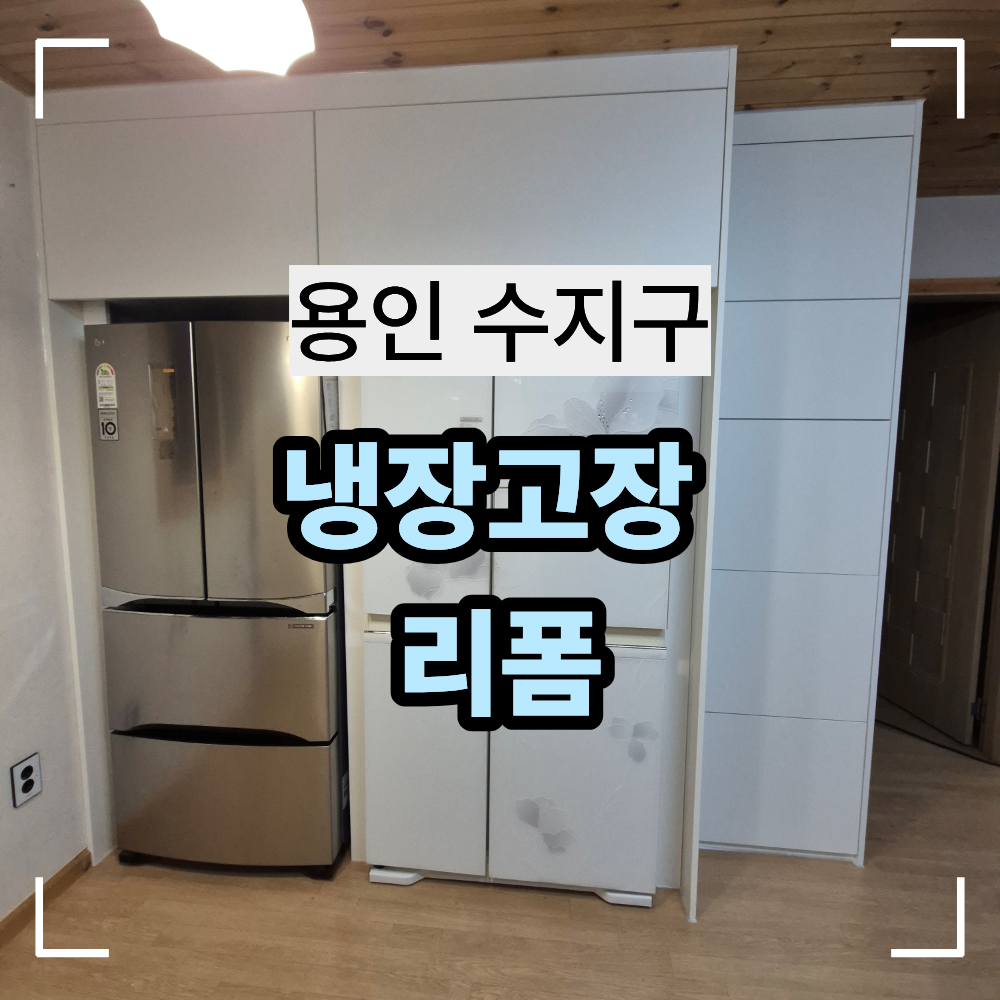용인 수지구 냉장고장 리폼 과 조명 스위치 설치